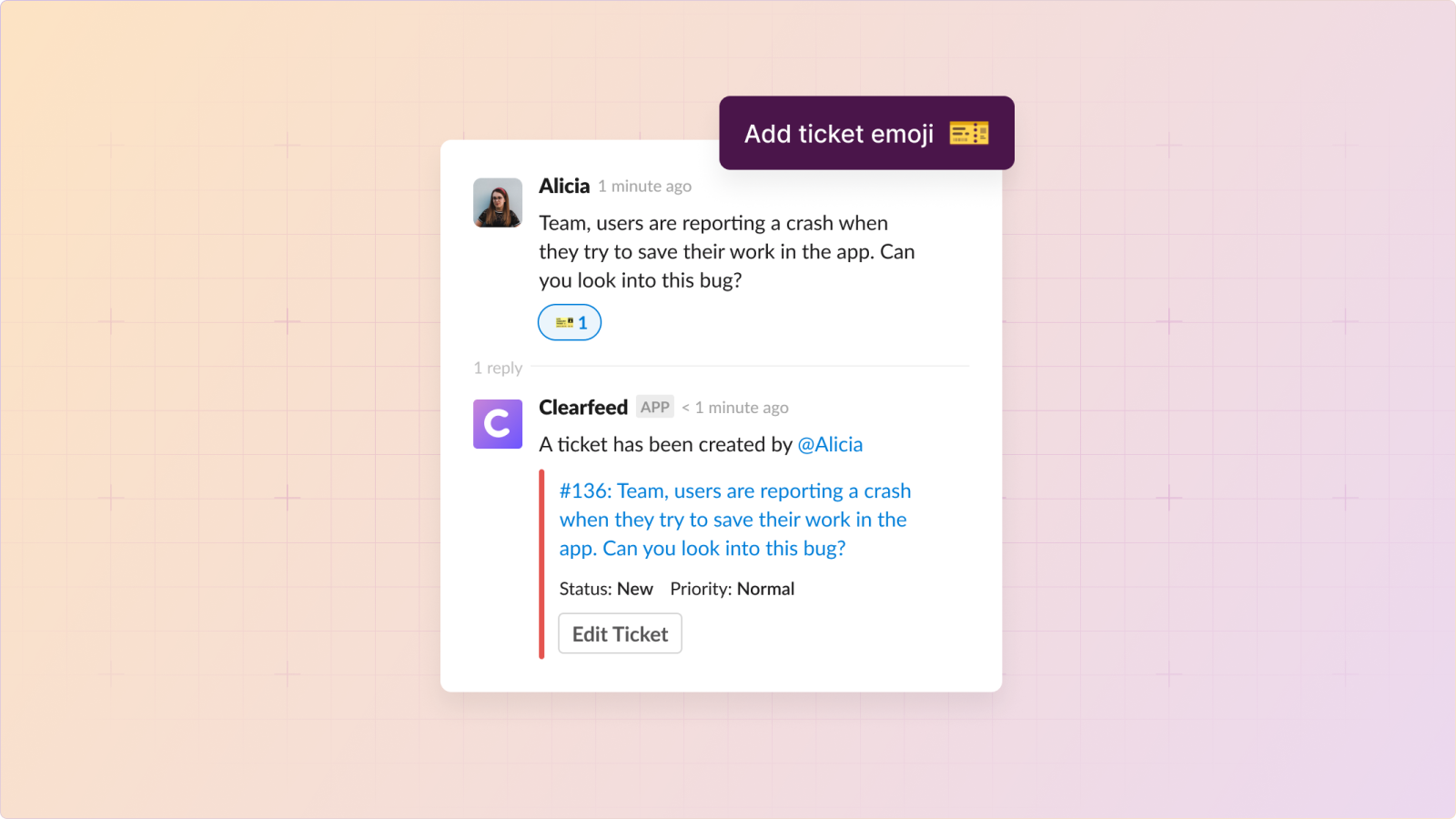 HubSpot tickets from Slack