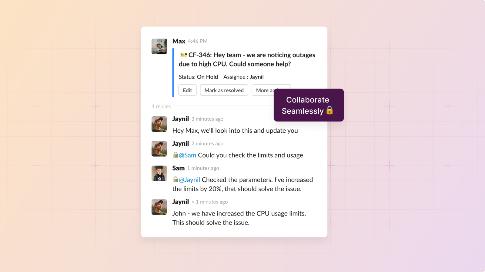 Collaborate on Tickets in Slack